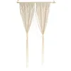 Curtain 1pcs Boho Short Macrame Curtains With Tassels Hand Woven Door Window For Bedroom Doorway Hallway Small Kitchen