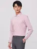 Men's Dress Shirts Long Sleeve Slight Strech Bamboo Fiber Shirt Without Pocket Comfortable Slim-fit Casual Versatile Easy Care