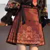 Saias verão estilo chinês saia de cintura alta mulheres roupas vintage jupe moda fundo falda y2k mini saia plissada ropa mujer