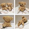 Plush Backpacks Cute Plush Bear Shoulder Bag For Adult Kids Mobile Phone Coin Purse Princess Girl Messenger Crossbody Bags Children Handbags 231215