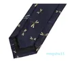 Dragonfly Print för män Business Suit Work Neck Högkvalitativ Fashion Formal Slitte