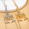 Otros accesorios de moda Punk Beach Sexy Scorpion Pecho Vientre Bo Cadena para mujeres Cool Crystal Spicy Girl Pecho Cadena Collar Bochain Accesorios L231215