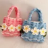 Torby wieczorowe Big Daisy Spring Women Bag na ramionach szydełka szydełka ręcznie robiona messenger dama torebka zakupowa