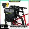 Bike Baskets NOOYAH Bike Bag Bicycle Rear Rack Tail Seat Trunk Bag Waterproof Travel Pack Cycling Pannier MTB Road Bike Accessories Basket 231214