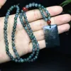 Link Bracelets Natural Moss Agate Square Cards Pendant Fashion Delicacy Gemstone Jewelry Christmas Gift For Women 1PCS