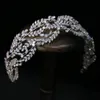 Pageant Zircon pannband hårband bröllop brud krona tiara hår tillbehör smycken parti prom huvudstycke prydnad klänning accessori218v