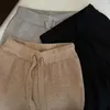 Pantaloni da donna Fashion Runway 3 colori di lana ispessita da donna Designer Casual pantaloni invernali caldi a gamba larga elastici a vita alta 23