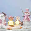 Rosa natal boneco de neve papai noel estatueta com luzes led do feriado decoração de natal 2022 decoração de ano novo ornamento do quarto casa 294w