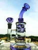 8 pouces dab plate-forme pétrolière fab oeuf verre tuyau d'eau recycleur pomme de douche bong verre capiteux art en verre violet avec bol violet 12 LL