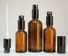 Groothandel Amber Glas Spray Parfumflesje Parfum Verstuiver Dikke Lege Make Cosmetica Container 5-100 ml LL