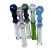 Appool Skull Bubbler Pyrex Glass Pipes湾曲したオイルバーナーインチの長さガラスチューブバランサースカルパイプ喫煙パイプZZ