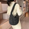 Sacs de soirée Sac à bandoulière matelassé pour femmes Sacs à main plissés Rembourré Nuage Épaule Ruché Bulles Fourre-tout Nylon Casual Messenger 231215