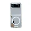 Specchio per il trucco per custodie magnetiche per Samsung Fold 3 4 Cover di ricarica wireless per Flip 3 4 5 Cover posteriore per telefono 50pz