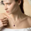 Ожерелья с подвесками ORSA JEWELS Стерлинговое серебро 925 пробы Классические 12 цветов Ожерелье с подвеской из камня для женщин Ожерелье Ювелирные изделия Подарки оптом N02L231215