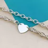 Pendant Necklaces V Gold Plating Mijin T Familys New Peach Necklace Plating White Gold Love Shaped Pendant Style Simple and Personalized Small Crowd Collar DESIGNER