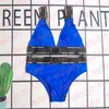 Klasyczny druk stroju kąpielowego Wysoka talii strój kąpielowy Kobiet Summer Beach Bawming Biquinis Szybkie suche wyściełane kostium kąpielowy