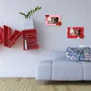 Frames 1PCS Heart Pattern Po Frame Reusable Self Adhesive Free Punching Display Wall Decor Valentine's Day Holiday Decoration