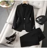 Women's professional suit jacket autumn and winter high-end fashionable temperament work suit set