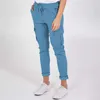 Calças femininas leggings apertado cor sólida sexy imitação denim casual cintura alta estiramento calças de fundo jean legging