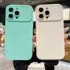 Coque pour iPhone 15 Pro Max 14 Plus 13 Mini 12 11 Objectif couleur bonbon Caméra Silicone Caoutchouc TPU Armure Protection Couverture mate Armure Bouclier Antichoc