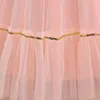 Girl Dresses Girls Pink Bridesmaid Dress For Weddings Elegant Children Formal Appliques Sequins Prom Long Gown Kids Princess Birthday