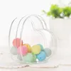 Cadeau cadeau 12pcs clair coeur forme boîte de bonbons en plastique transparent faveurs de mariage et cadeaux événement fête décoration301i