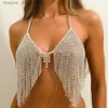 Overige mode-accessoires Stonefans Rave Crystal Kwastje Bikini Bh Chain Lingerie Outfit Dames 2023 Festival Top Strass Sexy Bo Chain Jurk sieradenL231215