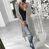 Women's Trench Coats Fashion Turn-down Collar Jackets Women Elegant Lace-up Thin Loose Long 2023 Casual Sleeve Solid Color Cardigan