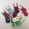 Partihandel Manwoman unisex dot fyrkantig bomull färgglada klänning Happy Socks Högkvalitet färgade unisex glada presentstrumpor