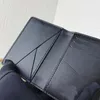 Lussuoso porta carte di credito nero per mini portafoglio da donna, pelle alla moda con tasche multiple, design compatto e leggero