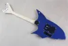 Shark Double Shake 24 Pin Chitarra elettrica blu Personalizzata da viaggio essenziale