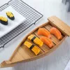Flatware Sets 37x15 3x7cm Japanese Cuisine Sushi Boats Tools Wood Handmade Simple Ship Sashimi Assorted Cold Dishes Tableware Bar305H