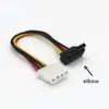 New Laptop Adapters Chargers IDE 4Pin Female Molex to Dual SATA 15Pin Female Y Splitter HDD Power Adapter Connector Cable