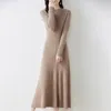Urban Sexy Kleider Winter/ Herbst Oneck weibliche Kleider 100% Wollgestrickkleid für Frauen Ankunft Langstil 6 Color Jumpers Sy01 231215