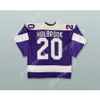 مخصص Terry Holbrook 20 Wha Cleveland Crusaders Purple Hockey Jersey New Top Top Sitched S-L-XL-XXL-3XL-4XL-5XL-6XL