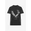 T-shirt da donna 2023 Niche Eagle Stampa T Shirt Fried Snowflake Colore Lavaggio Designer Tee Donna Nero a maniche corte Top S Drop Deliver Dhqh0