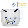 Inne produkty golfowe Not 3putt Golf Mallet Putter Cover White Premium Skórzowy golf na głowę Mallet z magnetycznym zamknięciem Elegancki haft 231214