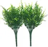 Decorative Flowers 4pcs Artificial Shrubs Bushes Green Plants Wedding Indoor Outdoor Home Garden Verandah Kitchen Office Table Centerpieces