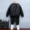 Giubbotti Abbigliamento per bambini Ragazzi Risvolto invernale Plus Cappotto Autunno Velluto Giacca in pelle spessa per bambino Capispalla PU Bambini Top 231215