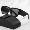 Gafas de sol negras de pierna ancha para hombre y mujer, gafas de sol polarizadas clásicas con letras laterales, gafas de sol a la moda, playa Adumbral con estuche 252K