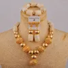 Necklace Earrings Set One Row Choker Coral Beads Jewelry Orange / Red White Color Bridal Nigerian Wedding African