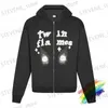 Men's Hoodies Sweatshirts Cardigan Twin Flames BROKEN PLANET Zipper Hoodie Men Women Puff Print Pullovers Oversized Hooded T231215