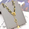 Pendant Necklaces SITA 316L Stainless Steel Fashion Woman Korean Black Belt Golden Weave Jewelry Set High-end Light Luxury Party Accessores