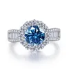 Pierścienie ślubne 2CT Różowe pierścienie z certyfikatem GRA dla Cham Lady with D Color vvs kamień szlachetny randki na przyjęcie weselne prezent 231214