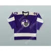 مخصص Terry Holbrook 20 Wha Cleveland Crusaders Purple Hockey Jersey New Top Top Sitched S-L-XL-XXL-3XL-4XL-5XL-6XL