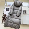 Męskie Parkas Winter Men and Women Style Długie z kapturem kurtka Y2K swobodna kurtka 95% biała gęś Down Solid Kolor Losy ciepły płaszcz moda 231214