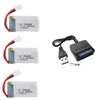 3.7V 400MAH 35C LIPO بطارية وشاحن البطارية لـ X4 H107 H31 KY101 E33C E33 U816A V252