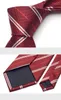 Bow Ties 2024 Hoogwaardige merk Fashion Formal Pak Business Work Red Striped 9cm Ntropie Wedding Tie voor mannen met geschenkdoos