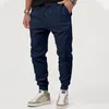 Pantaloni da uomo 2023 tinta unita per uomo autunno multi abbinati sport all'aria aperta larghi strada pantaloni a vita bassa casual