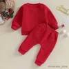 Ensembles de vêtements ma baby 0-3Y noël nouveau-né infantile enfant en bas âge bébé fille garçon vêtements ensembles Costumes de noël tenues Santa broderie haut pantalon R231215